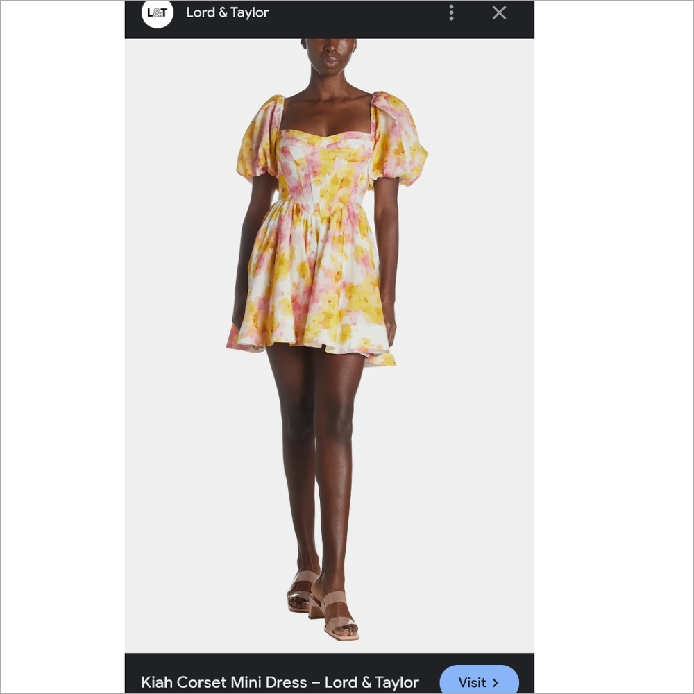 Bardot Kiah Corset mini dress in size L nwt